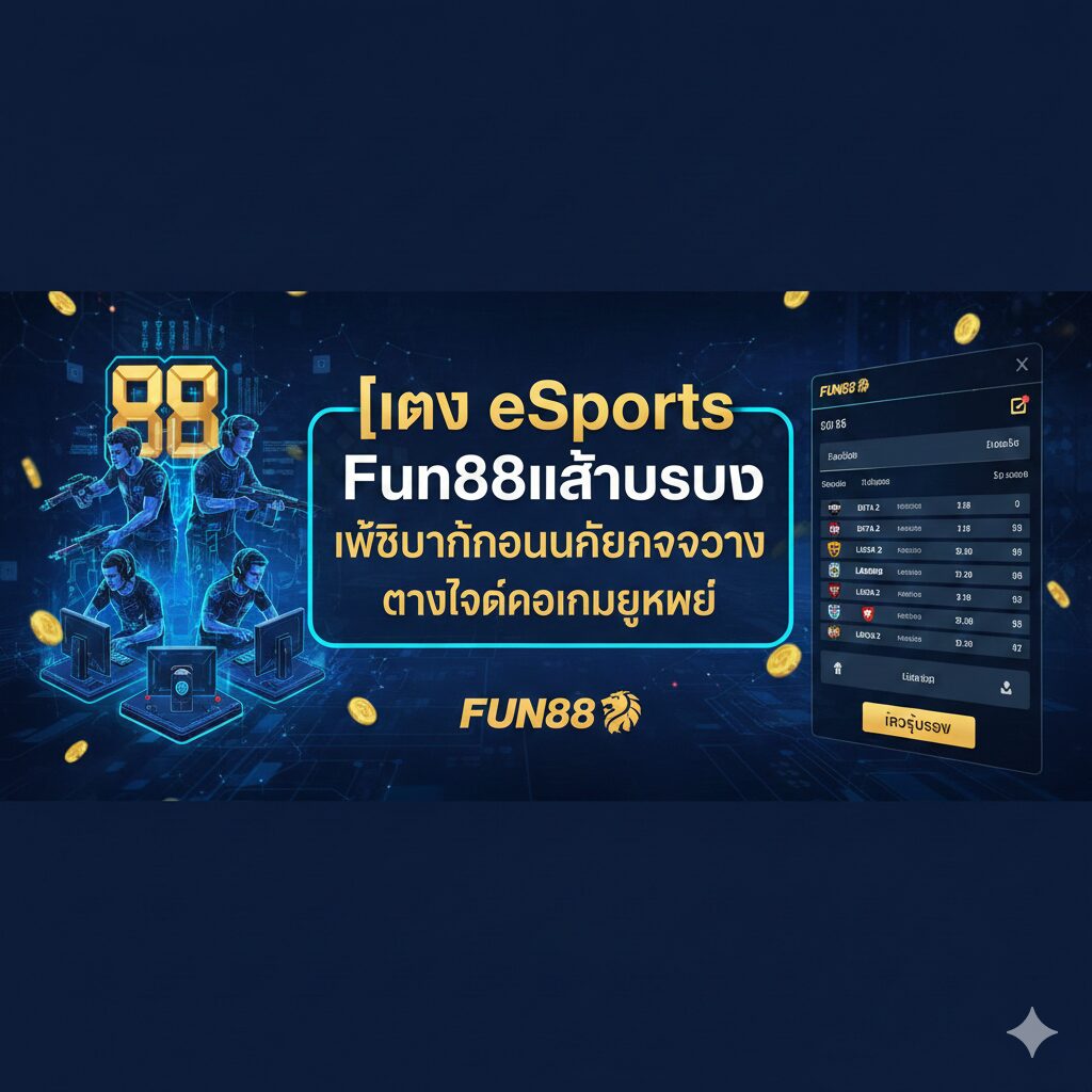 แทง eSports Fun88เข้าระบบ เว็บพนันออนไลน์ครบวงจร ตอบโจทย์คอเกมยุคใหม่